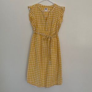 Yellow Gingham Old Navy Maternity Dress
